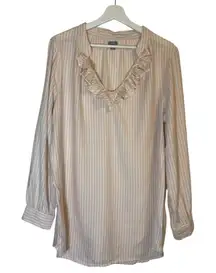 Aerie Pink Tunic Long Sleeve Dress Size L Cottagecore Fairy Boho