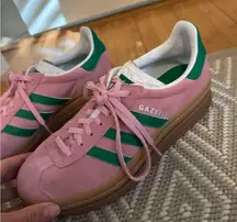 Adidas Gazelle Pink and Green Women's Sneakers