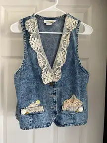 Sakura Sport Lace Denim Vest