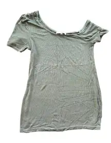 7 For All Mankind Women's Short Sleeve Olive Tee