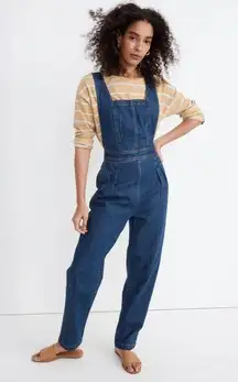 NWT Madewell Women’s Tapered Overalls in Dunson Wash | Blue | 10