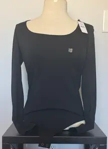 NWT Express Black Long Sleeve Women's Body Contour Bodysuit Size M