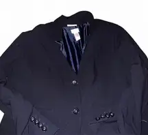 Emma James Black Blazer with Button Details