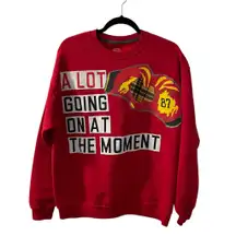 Unique Taylor Swift and Travis Kelce Handmade Sweatshirt L Heart Hands Chiefs