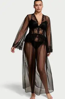 Victoria Secret Lace & Tulle Corset Long Robe
