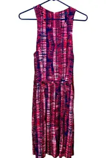 Tart Tie Dye Red White Blue Mini Dress Size Medium