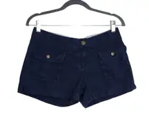 Converse One Star Navy Low-Rise Shorts Size 4 Y2K Low-Rise Shorts
