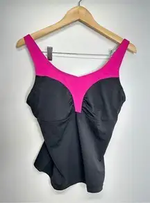 Speedo Fitness Hydro Bra Tankini Pink/Black Size 10