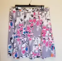 Lane Bryant Abstract Print Flare Skirt.