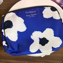 Clinique x Kate Spade Blue and White Floral Bag