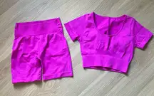 Amazon Workout Set Two-Piece Pink