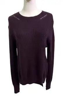 Lululemon Merino Wool Sweater Purple  Women'sSize 8 Thumbhole Knit Pullover