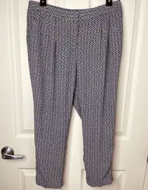 NWT LOFT Marisa Fluid Cuffed Pants (Sea Flower) - 6P (6 Petite)