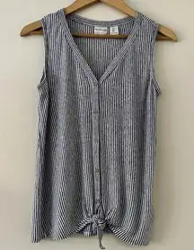 Rachel Zoe Stripe Linen Tank Sz S