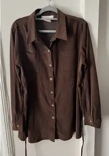 Motherhood Maternity Women Brown Lightweight Long Sleeve Shirt XL Bottom‎ Down