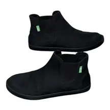 SANUK ANKLE BOOTS WOMENS BLACK TEXTILES UPPER SIZE 7 Grunge Workwear Travel