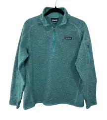 Patagonia Better Sweater Mogul Blue Women's Sz XL 25617 Pullover 1/4 Zip Jacket