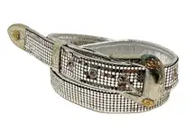 Vintage Shiny Gold Mesh Metal Belt with Western Buckle 31”