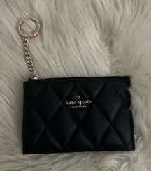 Kate Spade Black Quilted Keychain Pouch
