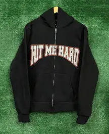 Billie Eilish Hit Me Hard and Soft The Tour Oversized Zip-Up Hoodie Size Small