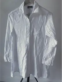 Sale!! Tommy Bahama Womens Sz M White Beach Coverup Button Up Shirt Dress Long
