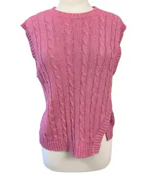 Current Air Sweater Vest Size M Pink Sleeveless Knit Top