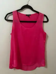 Heartsoul Hot Pink Sleeveless Top- Extra Long in the Back- Small