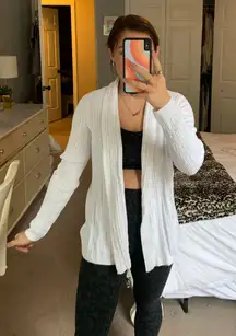 White Petite Cardigan