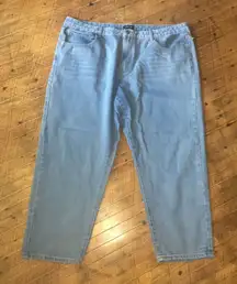 Nasty Girl light wash UK 22 cropped jeans