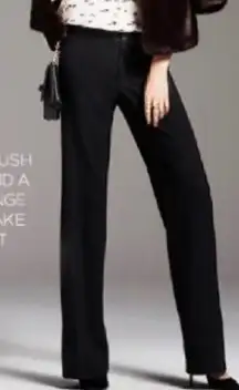 Club Monaco Wide Leg Trouser Pants Full Length Flat Front Black 2