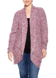 Purple Cacoon Open Cardigan