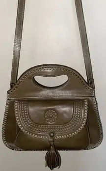 Patricia Nash Sage Green
Distressed Leather Stitch Trim
Detach Strap Hobo Bag