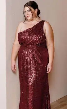 Revelry Starla Sequin Dress Size 18 Cabernet - 205 C30