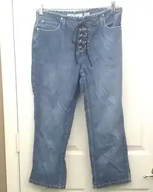 L.a blues lace up front jeans 8