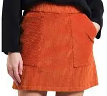 BELLE DU JOUR Cord Mini Skirt with Pockets