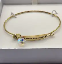 Chamilia 'Live With All You‎ Heart Bracelet' Gold Electroplate B-15