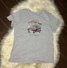 Holiday Time  grey christmas t shirt sz large