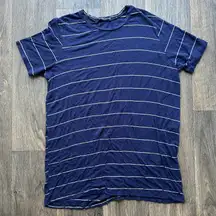 Brandy Melville Navy Striped T-Shirt Dress One Size