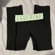 Y2K PINK Victoria's Secret Foldable Waist Flare Yoga Pants