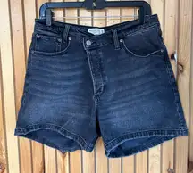 Abercrombie & Fitch The Dad Short High Rise Black Crossover Waistband Size 30 10