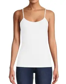 Time and Tru White Fitted Sleeveless Camisole