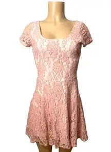 Poof! Y2K rose light pink mini dress size small