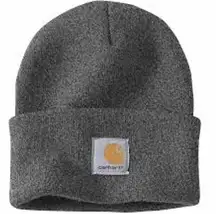 Carhartt  Men's Knit Cuffed Beanie A18 - Charcoal Coal Winter Hat