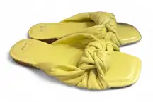 Marc Fisher Farisa Slide Sandal green Yellow Flip Flop Thong 7.5