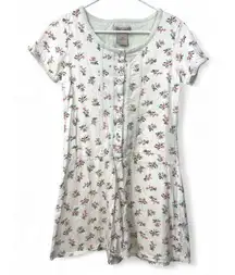 Vintage 90's Laura Ashley S Short Sleeve Nightgown Pajama Dress Floral Pj's