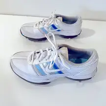 Nike Air Women’s Golf Shoes size 7 White With Blue Stripes