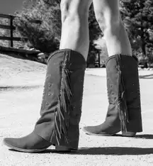 DINGO Dingo Women's Spirit Trail Side Fringed Leather Cowboy Boots NWOT