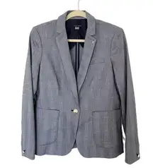 Tommy Hilfiger Women's Blue Blazer Jacket Stylish Coat Silver Button Sz 10