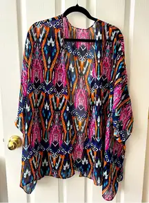 Summer Women’s Beach Bikini Swimwear Chiffon Cover Up Dress one size pink blue