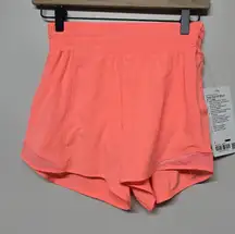 Lululemon Hotty Hot LR Short 4" Lined Swift Sz 4 Sunset Gym Athleisure LW7AW7T‎